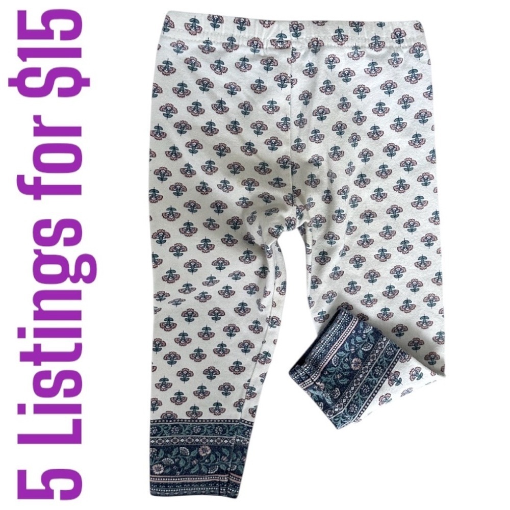 5/$15 Carter’s 9 Month Baby Girl Bohemian Bottoms